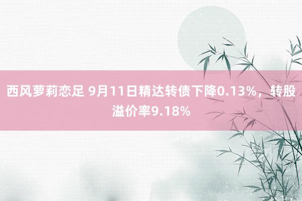 西风萝莉恋足 9月11日精达转债下降0.13%，转股溢价率9.18%