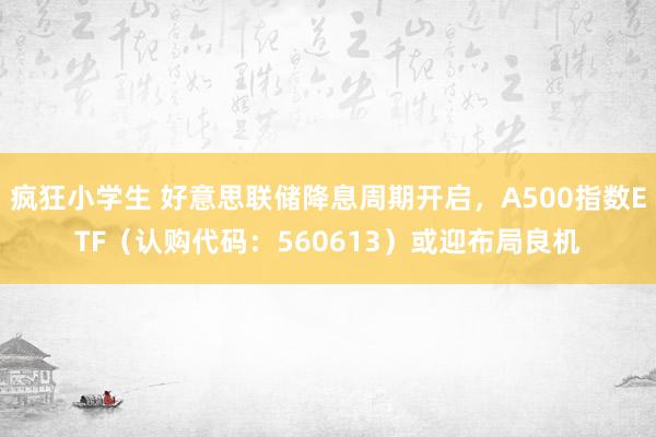 疯狂小学生 好意思联储降息周期开启，A500指数ETF（认购