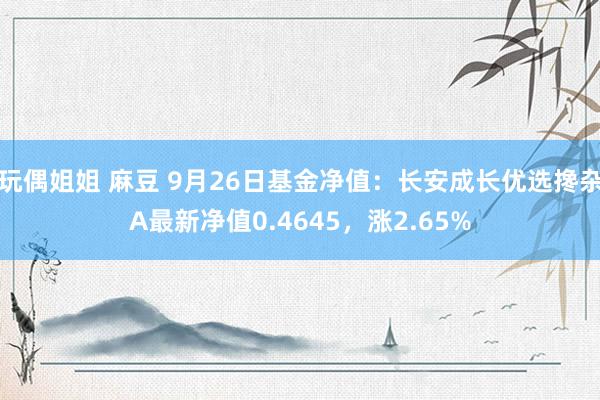 玩偶姐姐 麻豆 9月26日基金净值：长安成长优选搀杂A最新净值0.4645，涨2.65%