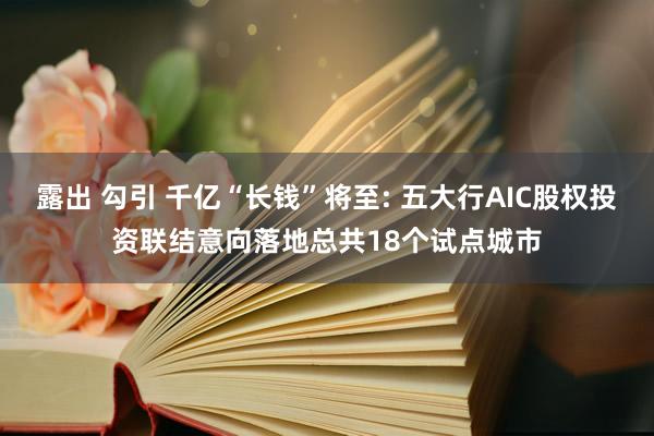 露出 勾引 千亿“长钱”将至: 五大行AIC股权投资联结意向落地总共18个试点城市