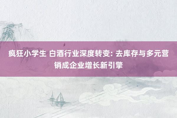 疯狂小学生 白酒行业深度转变: 去库存与多元营销成企业增长新引擎