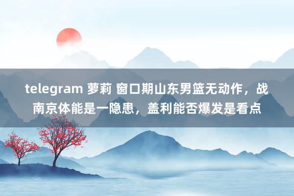 telegram 萝莉 窗口期山东男篮无动作，战南京体能是一隐患，盖利能否爆发是看点